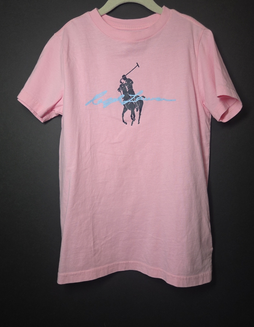Boys Polo by Ralph Lauren Pink Tee with Polo Player Graphic
